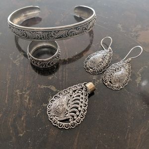 Bali legacy sterling silver set